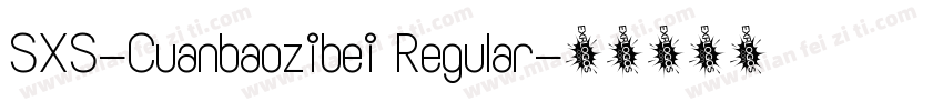 SXS-Cuanbaozibei Regular字体转换